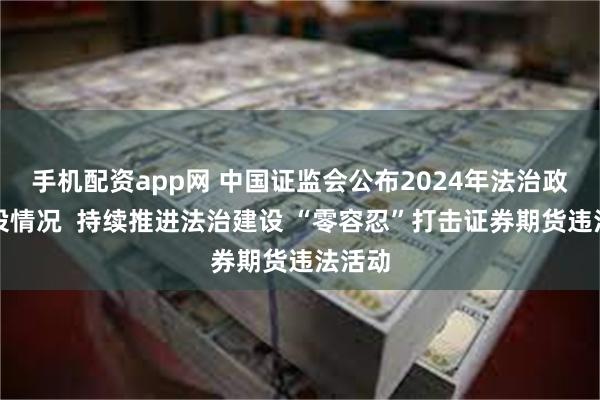 手机配资app网 中国证监会公布2024年法治政府建设情况  持续推进法治建设 “零容忍”打击证券期货违法活动