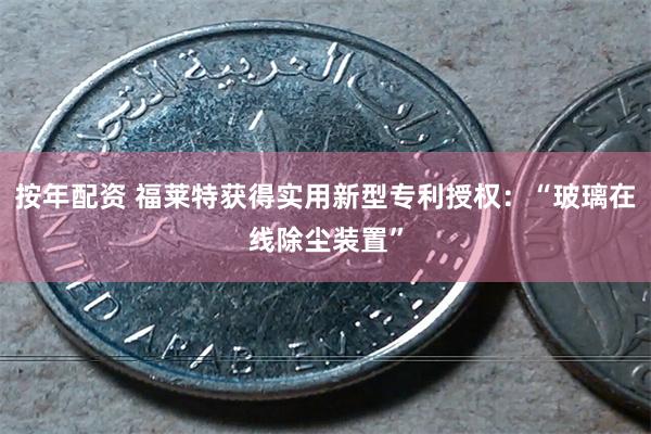 按年配资 福莱特获得实用新型专利授权：“玻璃在线除尘装置”