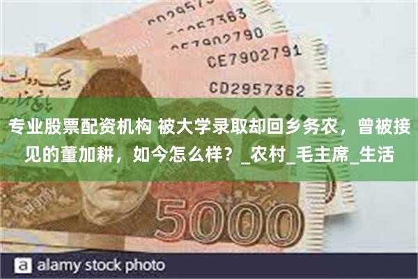 专业股票配资机构 被大学录取却回乡务农，曾被接见的董加耕，如今怎么样？_农村_毛主席_生活