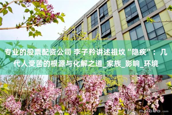 专业的股票配资公司 李子矜讲述祖坟“隐疾”：几代人受苦的根源与化解之道_家族_影响_环境