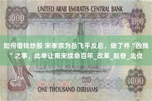 如何借钱炒股 宋孝宗为岳飞平反后，做了件“凶残”之事，此举让南宋续命百年_改革_赵昚_北伐