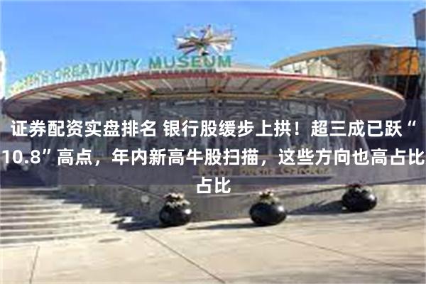 证券配资实盘排名 银行股缓步上拱！超三成已跃“10.8”高点，年内新高牛股扫描，这些方向也高占比