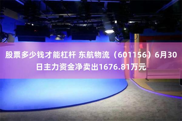 股票多少钱才能杠杆 东航物流（601156）6月30日主力资金净卖出1676.81万元