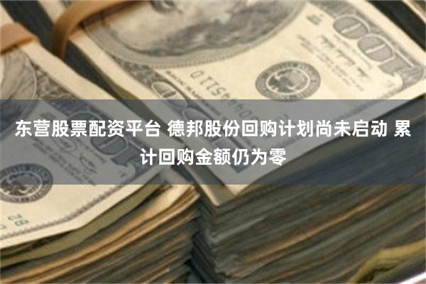 东营股票配资平台 德邦股份回购计划尚未启动 累计回购金额仍为零