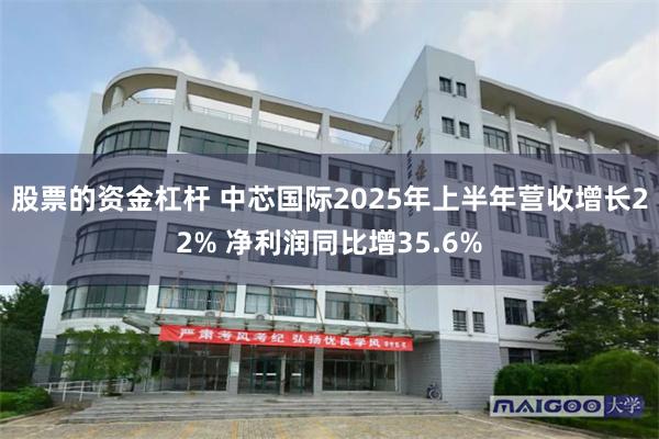 股票的资金杠杆 中芯国际2025年上半年营收增长22% 净利润同比增35.6%