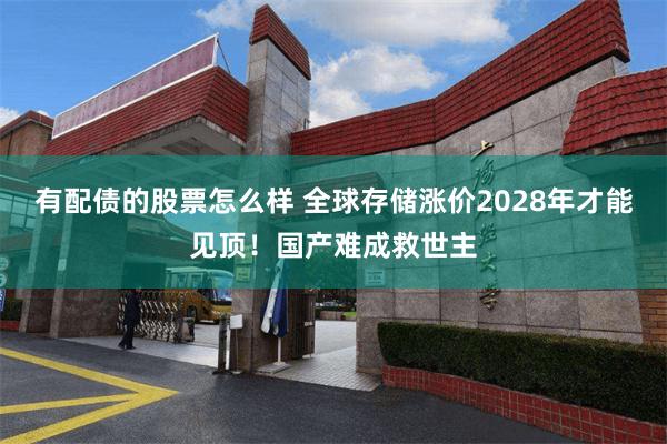 有配债的股票怎么样 全球存储涨价2028年才能见顶！国产难成救世主