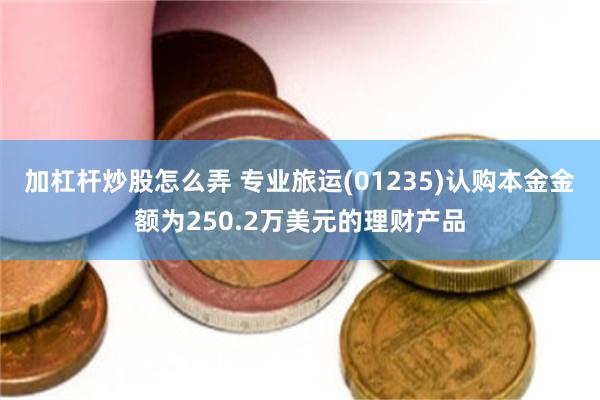 加杠杆炒股怎么弄 专业旅运(01235)认购本金金额为250.2万美元的理财产品
