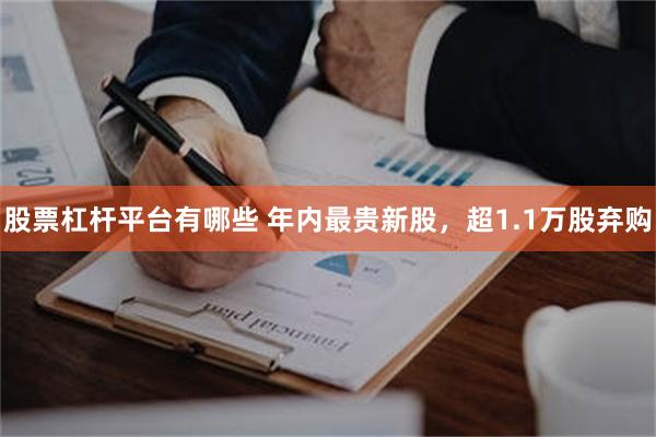 股票杠杆平台有哪些 年内最贵新股，超1.1万股弃购