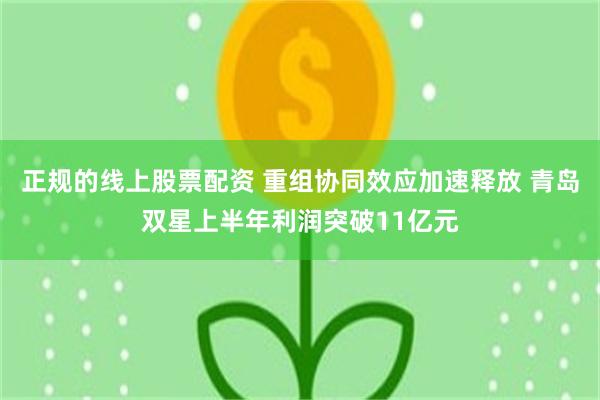 正规的线上股票配资 重组协同效应加速释放 青岛双星上半年利润突破11亿元