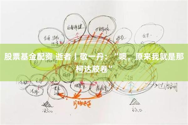 股票基金配资 逝者丨敬一丹：“噢，原来我就是那柯达胶卷”