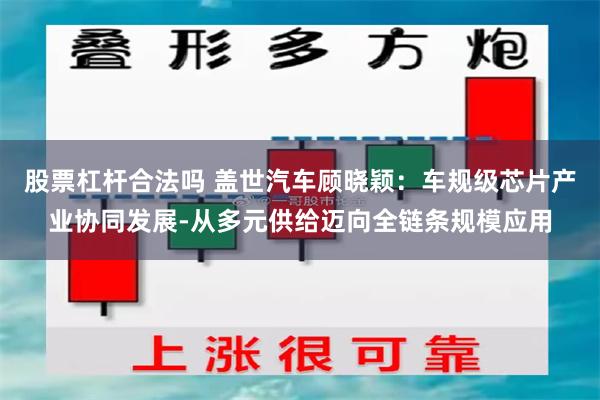 股票杠杆合法吗 盖世汽车顾晓颖：车规级芯片产业协同发展-从多元供给迈向全链条规模应用
