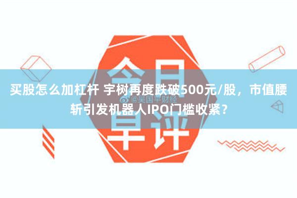 买股怎么加杠杆 宇树再度跌破500元/股，市值腰斩引发机器人IPO门槛收紧？
