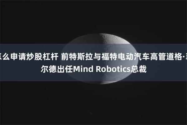 怎么申请炒股杠杆 前特斯拉与福特电动汽车高管道格·菲尔德出任Mind Robotics总裁
